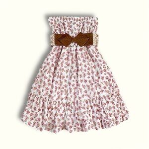 Strapless Floral Dress